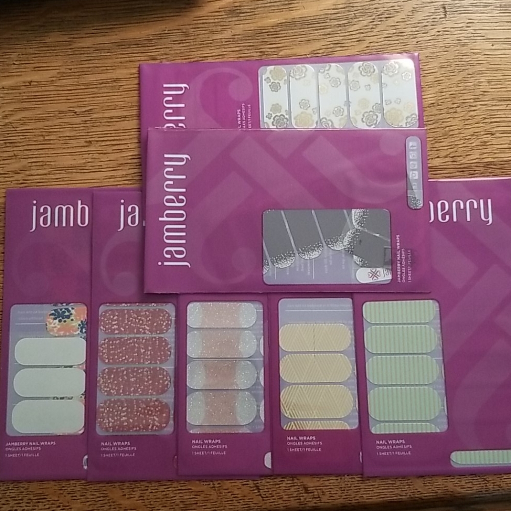 LOT of 7 partially used Jamberry sheets